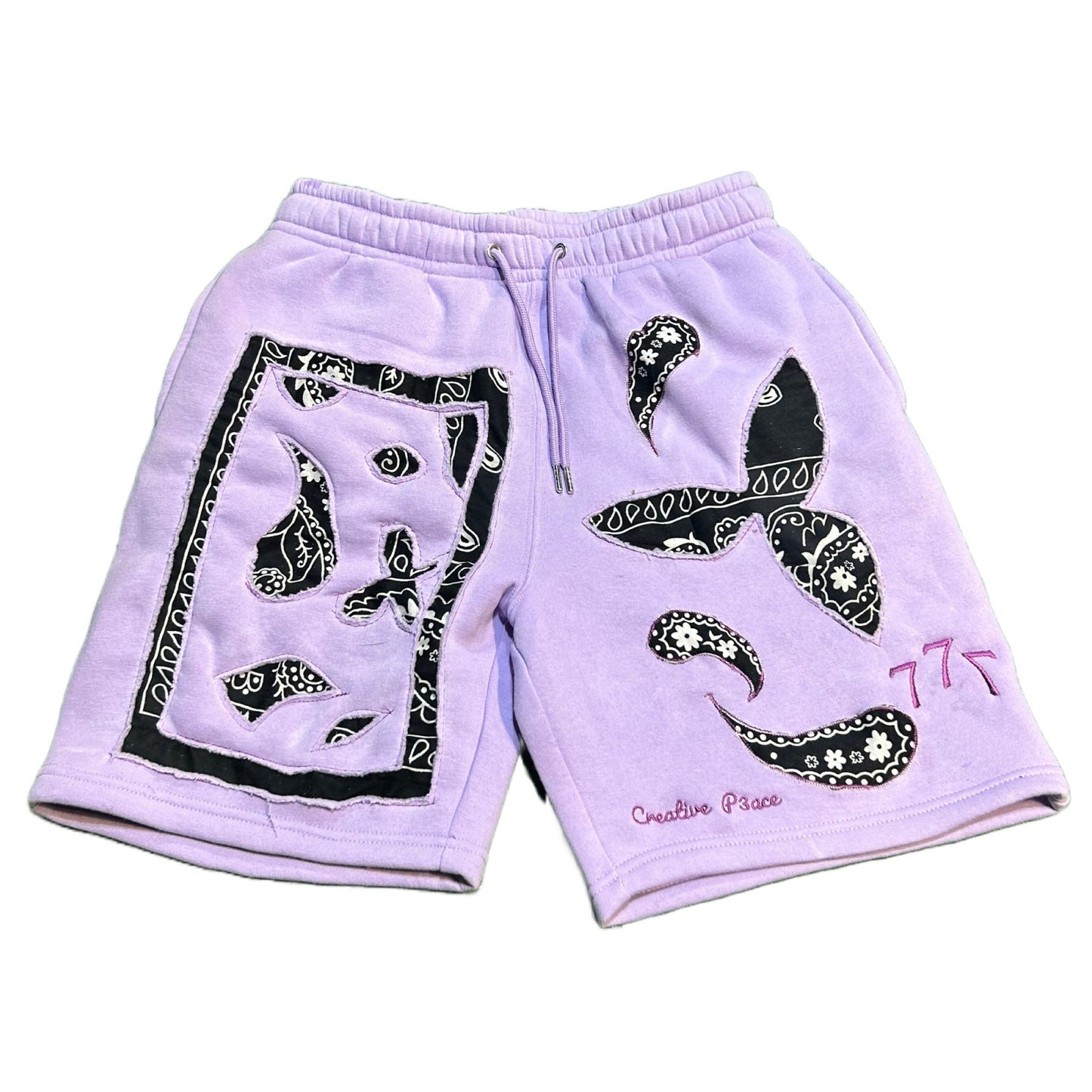 Lilac Bandanna Mashup Shorts