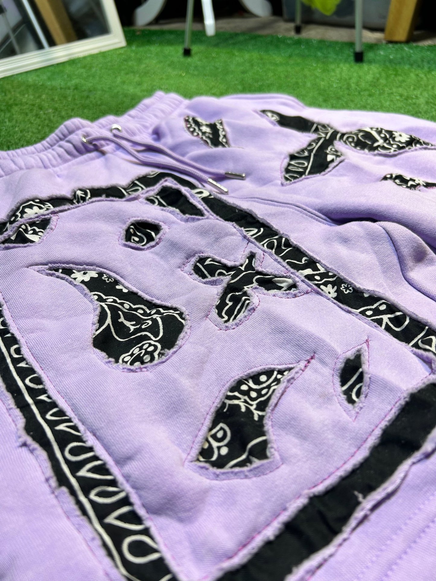 Lilac Bandanna Mashup Shorts