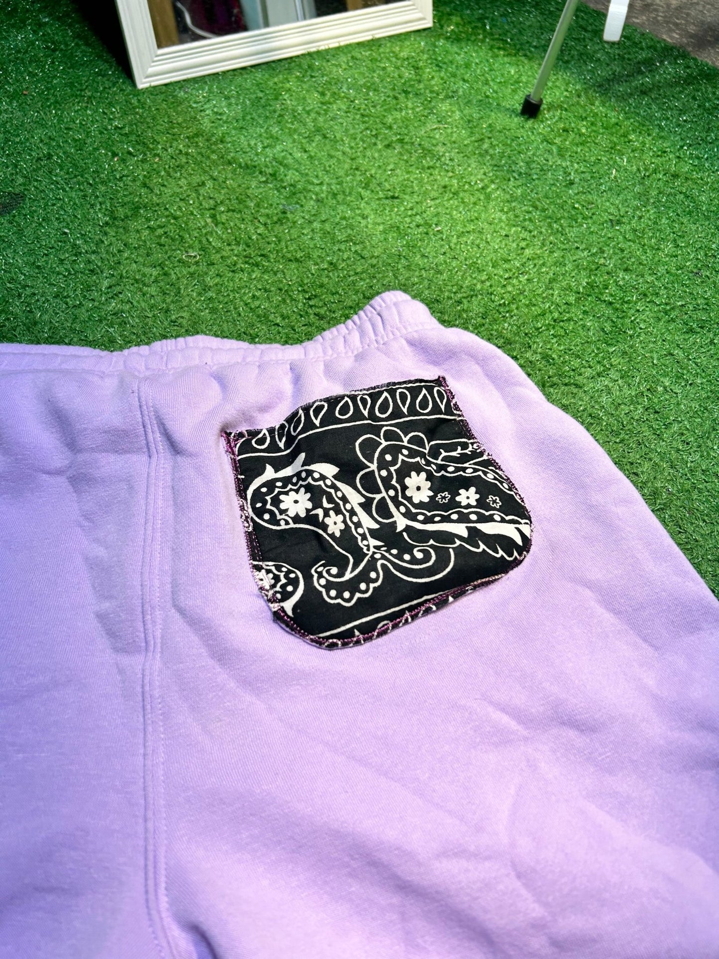 Lilac Bandanna Mashup Shorts