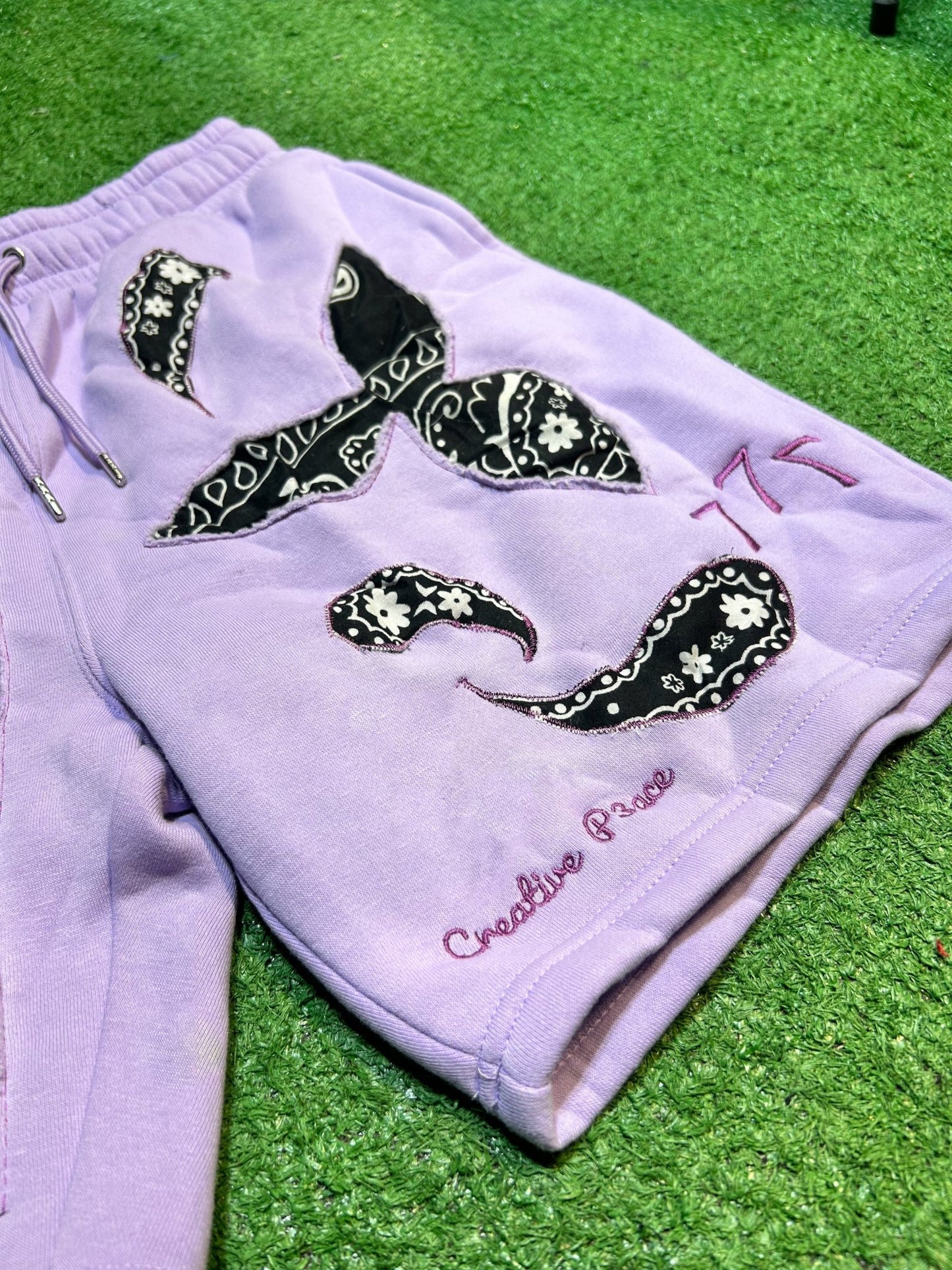 Lilac Bandanna Mashup Shorts