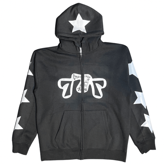 “Creative P3ace” Luminary Starz zip up - SS24 Edition Black