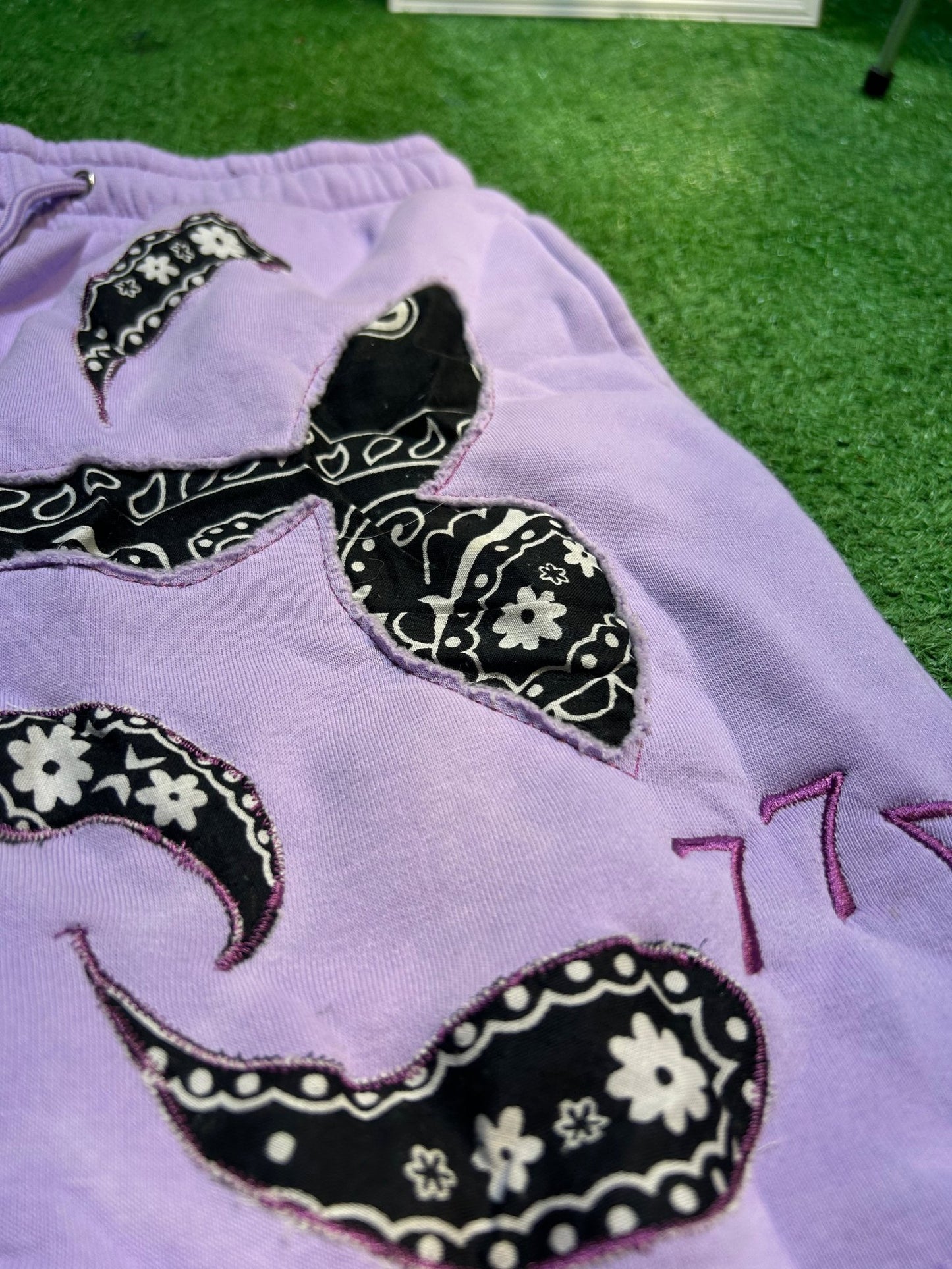 Lilac Bandanna Mashup Shorts