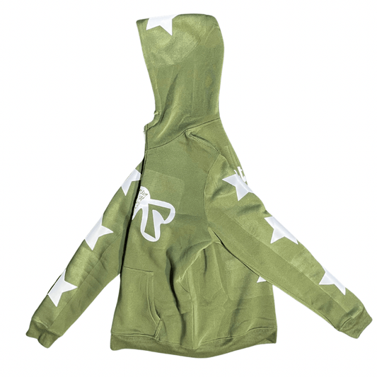 “Creative P3ace” Luminary Starz zip up - SS24 Edition Military Green