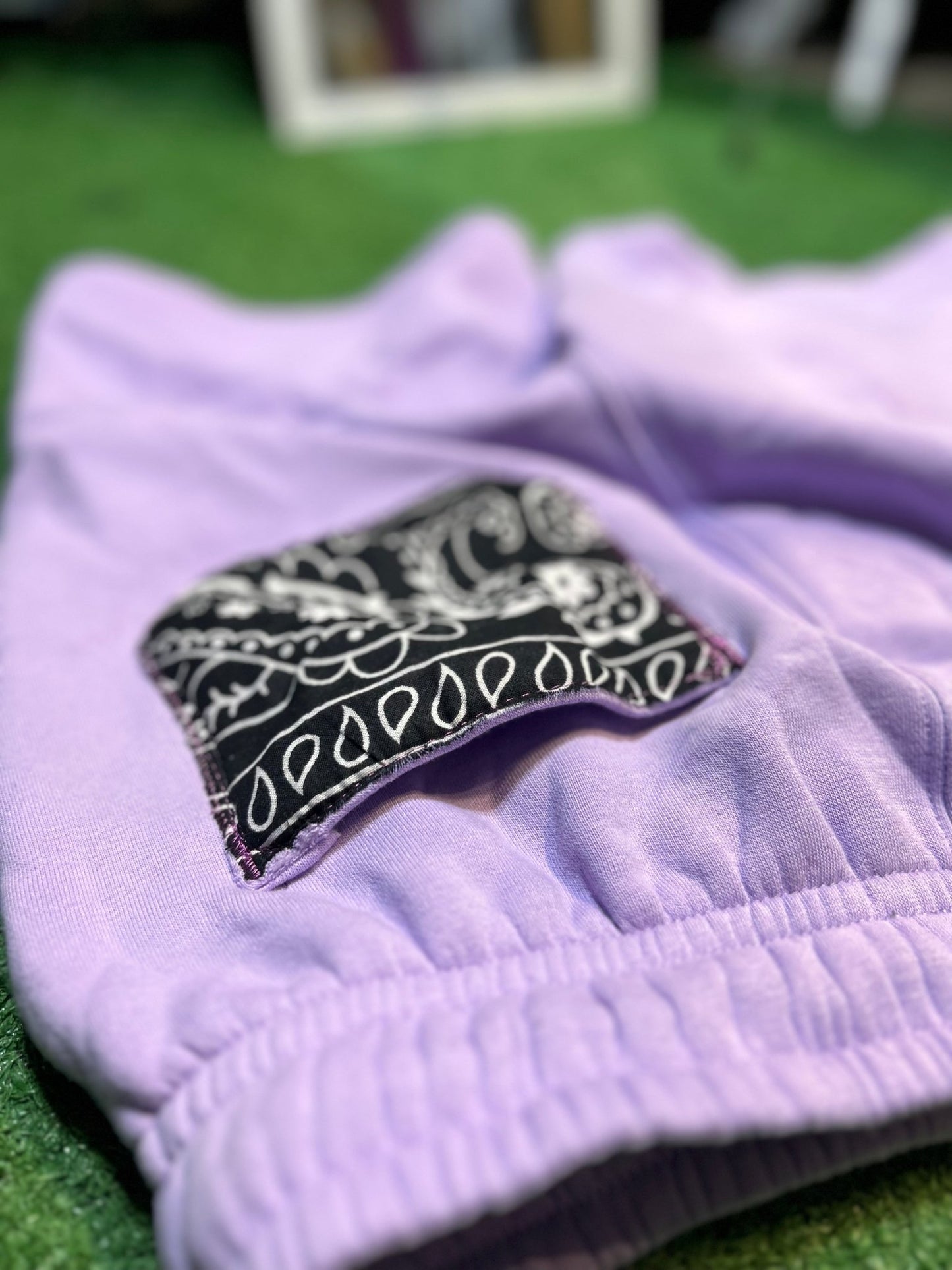 Lilac Bandanna Mashup Shorts